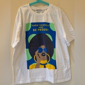 Zara White Tshirt Size L